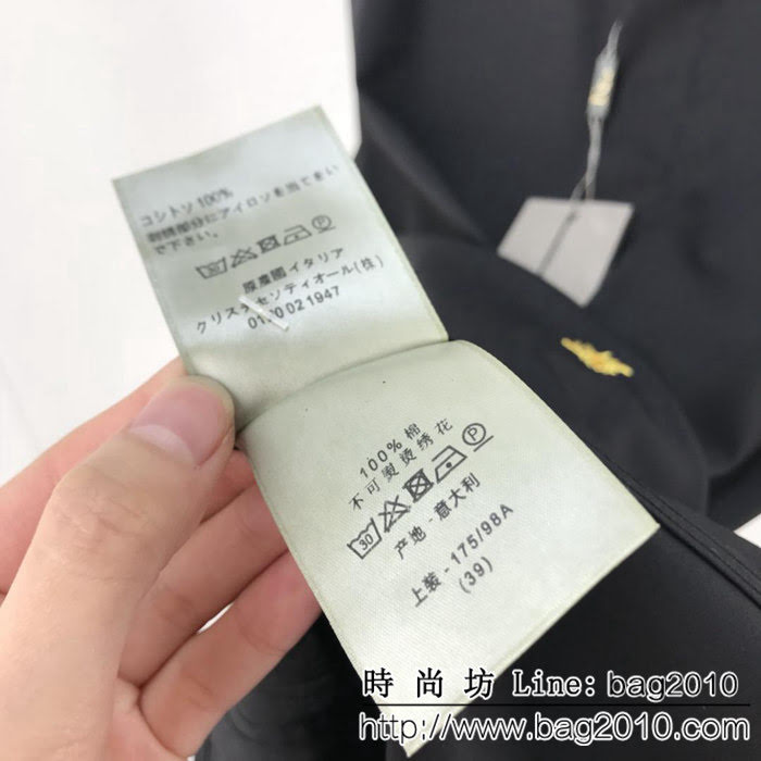 Dior迪奧 經典系列 19ss男士長袖襯衣 金色小蜜蜂刺繡 高端系列 高密度府綢面料 簡約百搭款 ydi2369